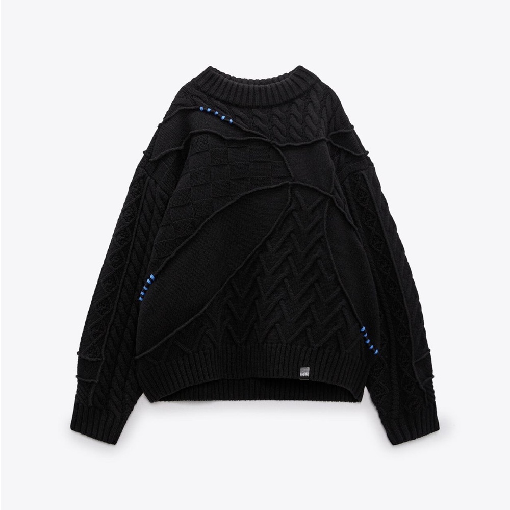 Zara x Ader Error Patchwork Oversized Sweater